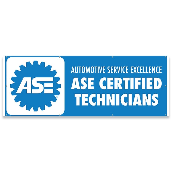 ASE Certified Technicians Banner Concession Stand Food Truck Single Sided